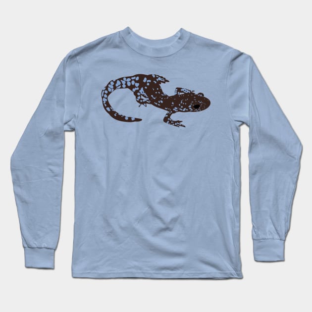 Blue Spotted Salamander Long Sleeve T-Shirt by stargatedalek